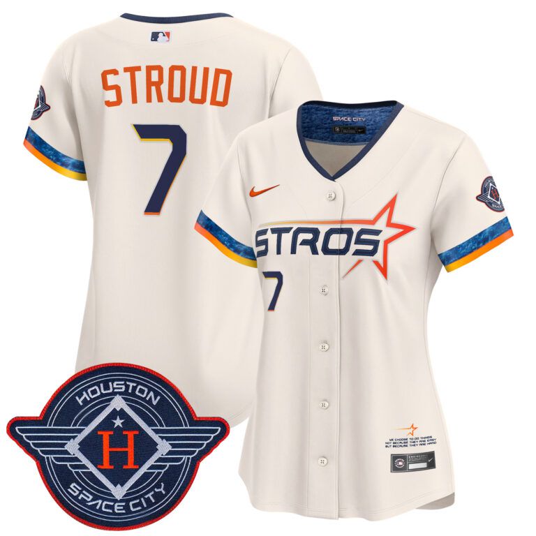 Women Houston Astros 7 Stroud cream 2025 City Connect Vapor Limited Stitched Jersey